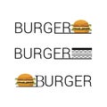 Unusual Burger shop icon logo design