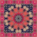 Unusual carpet with ornamental border. Lovely tablecloth. Shawl. Bandana