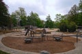 An unusual children`s playground, which develops intelligence in children. Luxembourg, Grand Duchy of Luxembourg Royalty Free Stock Photo