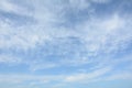 Unusual cirrus clouds in the blue sky. Beautiful sky background