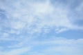 Unusual cirrus clouds in the blue sky. Beautiful sky background