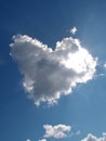 Unusual cloud in the form of a heart