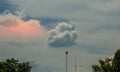 Unusual cloud formation and antennae Royalty Free Stock Photo