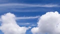 Unusual cloud formation offering copy space on clouds against blue sky Royalty Free Stock Photo