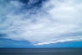 Unusual cloud formation over ocean Royalty Free Stock Photo