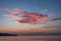 Unusual cloud on sunset on the Andaman sea