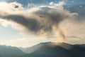 Unusual clouds over mountains of Colorado Royalty Free Stock Photo