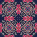 Unusual colorful seamless pattern in ethnic style