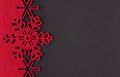 Unusual design christmas background with red snowflakes and copy space