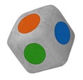 unusual dice, game cube, isolated cube with color sides