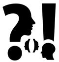 Unusual exclamation mark, question mark, brackets Royalty Free Stock Photo