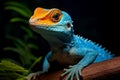 Unusual Exotic lizard portrait. Generate Ai