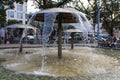 An unusual fountain on the street of Budapest. Hungary