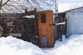 Unusual funny gate of a village house or villa.