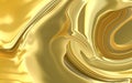 An unusual golden abstraction with a lot of curved lines and threads. Liquid gold swirls into a whirlpool