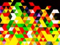 An unusual gorgeous illustration of digital pattern of triangles