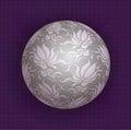 Unusual gray decorative glossy shine sphere ball