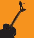 Unusual guitar graphic ideal for gig announcements