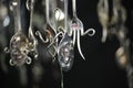 Quirky hanging mobiles made out of silver cutlery