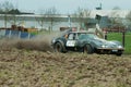 A Corvette Stingray rallycar in Belgium Royalty Free Stock Photo