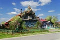 The unusual house in the Russian village