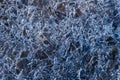 Unusual ice texture, frozen water in winter