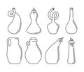 Glassware instruments in linear style