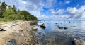 The unusual landscape of Kaltene beach on Baltic sea shore Royalty Free Stock Photo