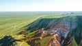 Unusual landscape. Mountain Big Bogdo in the Astrakhan region, Russia. Sacred place for practicing Buddhism. Royalty Free Stock Photo