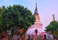 The Chedi of Wat Ket Karam with leaning finial, Chiang Mai, Thailand Royalty Free Stock Photo