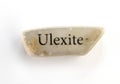 Unusual mineral ulexite or TV rock mineral on white Royalty Free Stock Photo