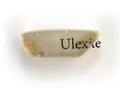 Unusual mineral ulexite or TV rock mineral on white