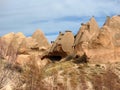 Unusual natural rock formations in Turkey Royalty Free Stock Photo