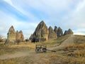 Unusual natural rock formations in Turkey Royalty Free Stock Photo