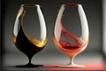 Unusual aspect wine glass of the future allowing to taste as never before illustration generative ai