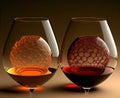 Unusual aspect wine glass of the future allowing to taste as never before illustration generative ai