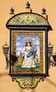 Unusual painting of Virgin Mary on azulejos, Sevilla