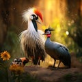 Ai Generated illustration Wildlife Concept of Unusual Pets / Friends! Royalty Free Stock Photo