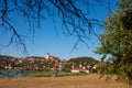 Unusual photo of the tourist destination Tihany village at lake Balaton, Hungary