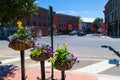 Unusual planters in downtown Troy PA