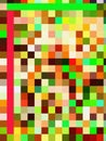 An unusual pretty colourful digital pattern of rectangles and squares