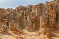 Unusual rock formations closeup at Petrified Forest, Cape Bridgewater, Australia.