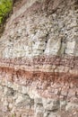 Unusual rock formations in the form of multi-colored layers of rocks Royalty Free Stock Photo