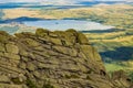 Unusual rocks in the mountains. Nature of mountain Sinyukha, the highest mountain Kolyvan ridge. Altai Krai, Russia Royalty Free Stock Photo