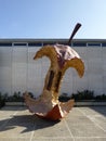 Unusual sculpture `Apple Core` in the Museum of Israel, Jerusalem