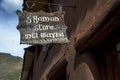 An unusual sign advertising a shaman store in Pisac, Peru.