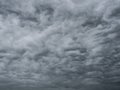 Unusual sky sight, ominous dark gray clouds