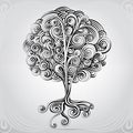 Unusual tree from an ornament. vector illustration