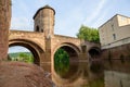 The arches of Monnow Bridge Royalty Free Stock Photo