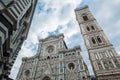 Unusual view of Cathedral and Bell Tower, Florence, Italy